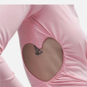 HEART DRAPED BODYSUIT